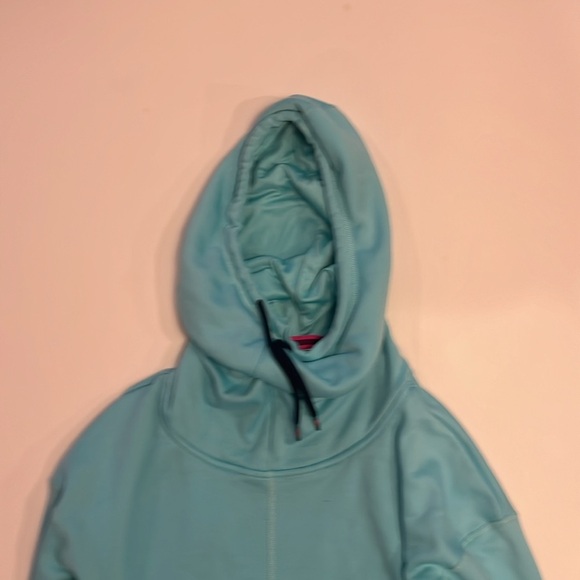 THE NORTH FACE Funnel Cowl Neck Pullover Hoodie Sweatshirt Medium blue - Picture 2 of 9